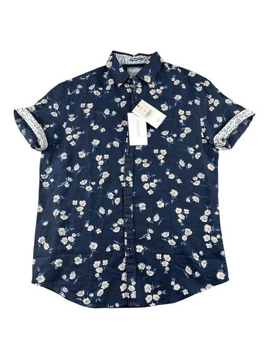 Denim & Flower Other - Denim & Flower Ricky Singh Resort Wear Floral Linen Mens Short Sleeve Shirt Sz M